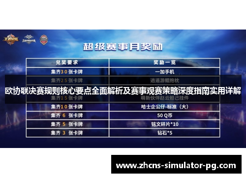 欧协联决赛规则核心要点全面解析及赛事观赛策略深度指南实用详解